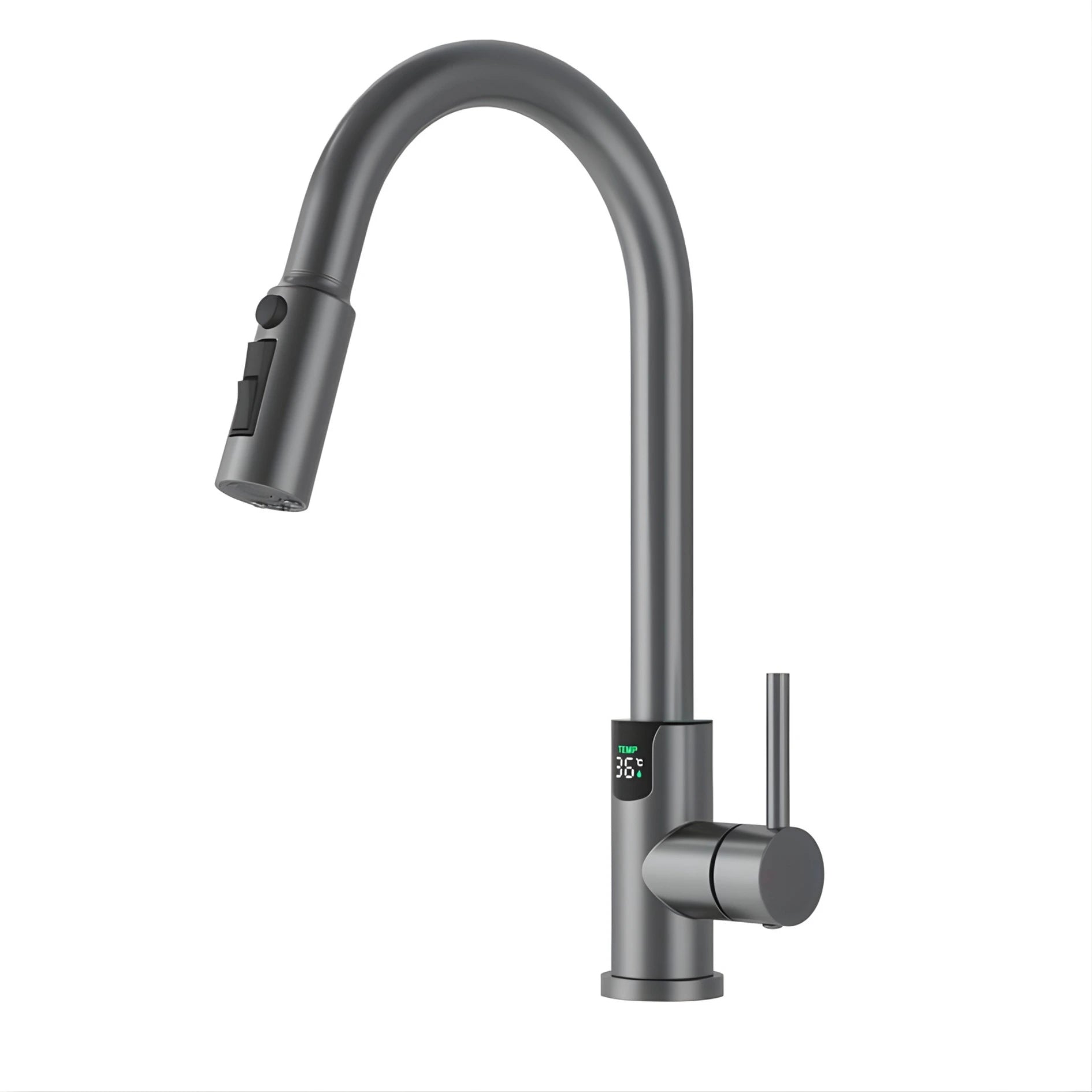 Mulle Pull-Out LED Temperature Display Kitchen Tap