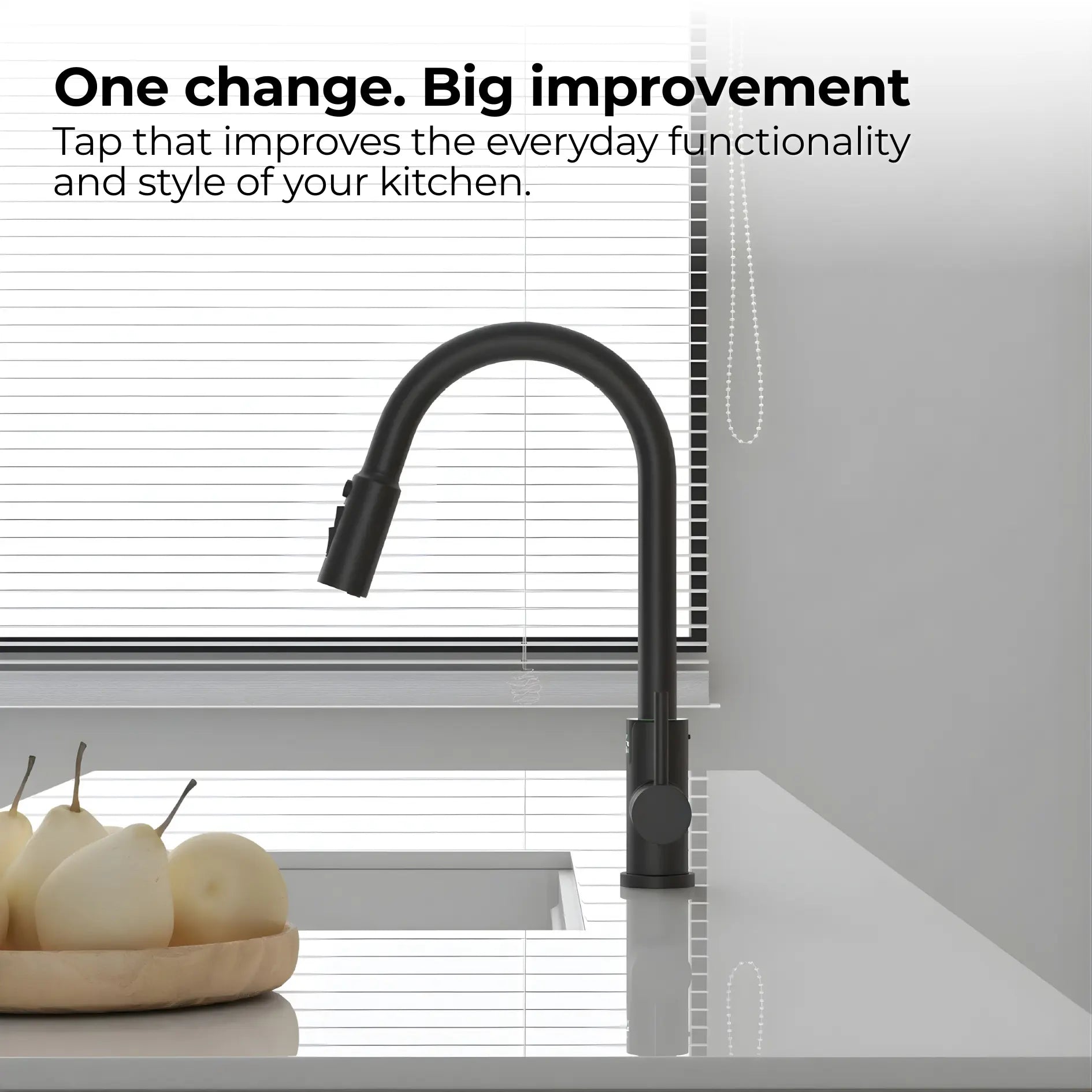 Mulle Pull-Out LED Temperature Display Kitchen Tap