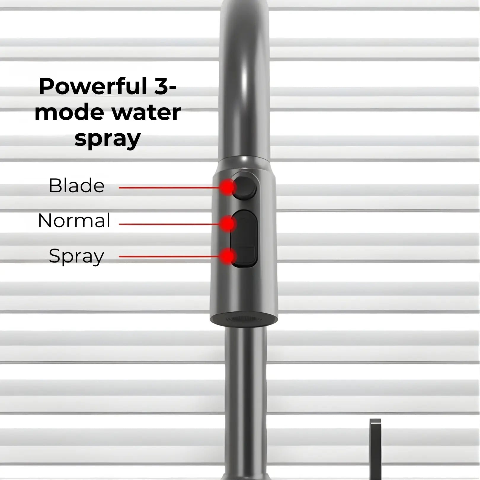 Kona Pull-Out Kitchen Tap With Temperature Display