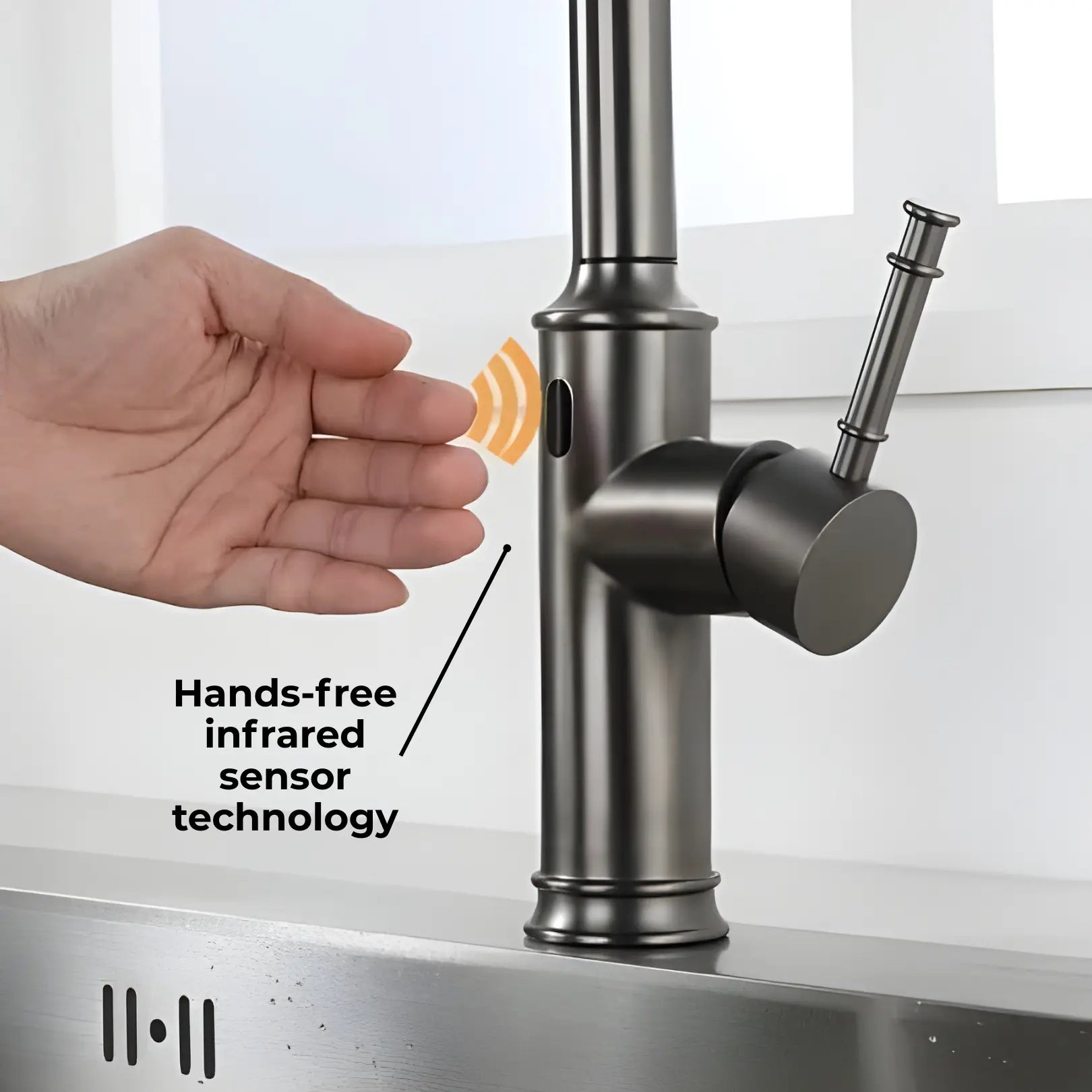 Manu Touchless Pull-Out Kitchen Tap