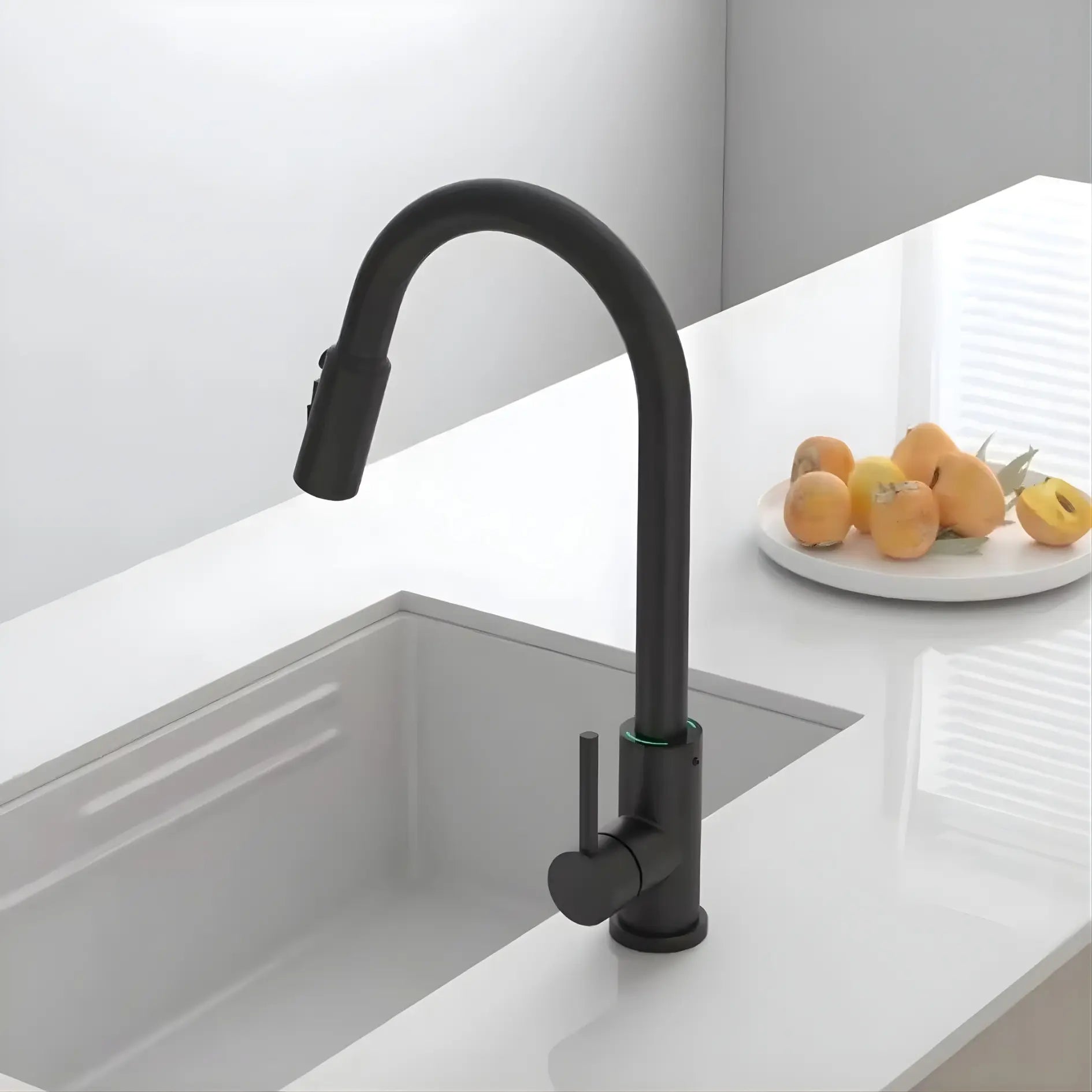 Mulle Pull-Out LED Temperature Display Kitchen Tap