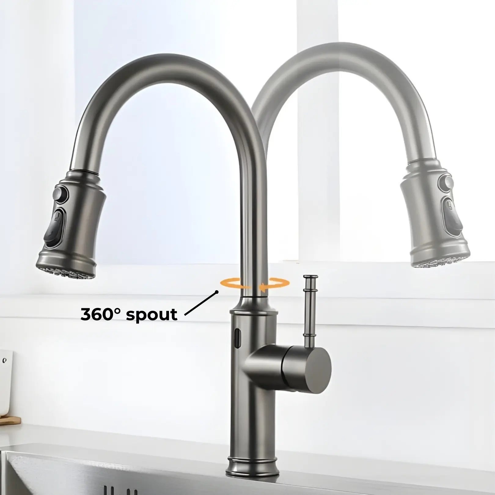 Manu Touchless Pull-Out Kitchen Tap